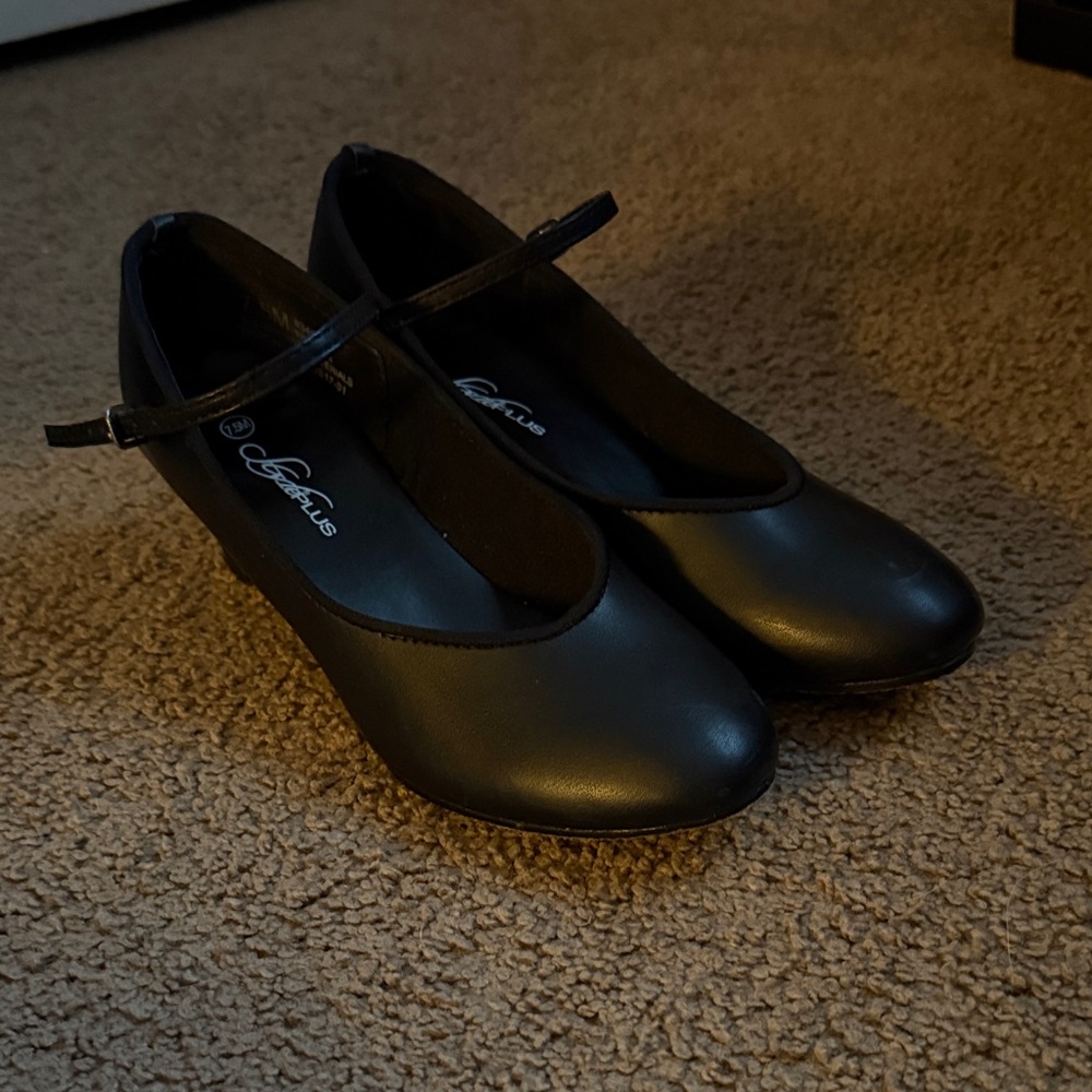Style Plus Black Leather Mary Jane Dance Shoes (includes original box)